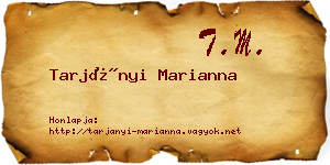 Tarjányi Marianna névjegykártya