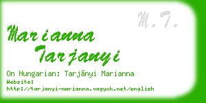 marianna tarjanyi business card